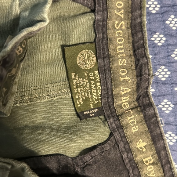 Boy Scouts Of America Men's Green Convertible Cargo Pants Sz 40 Relaxed - Picture 2 of 9